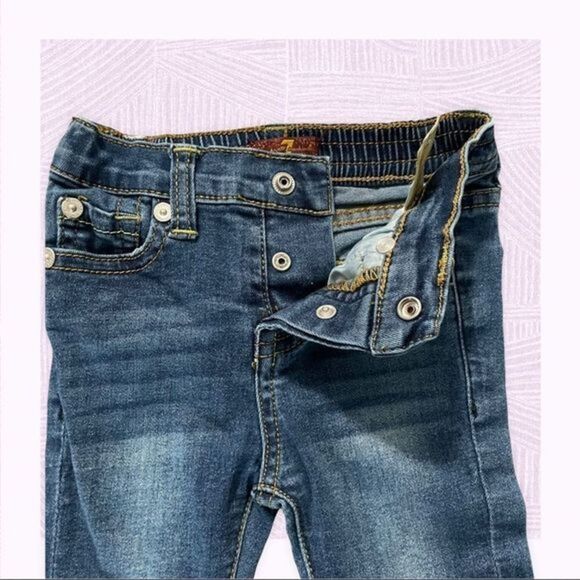 7 For All Mankind The Skinny Stretch Jeans Size 18 Months - Picture 5 of 7
